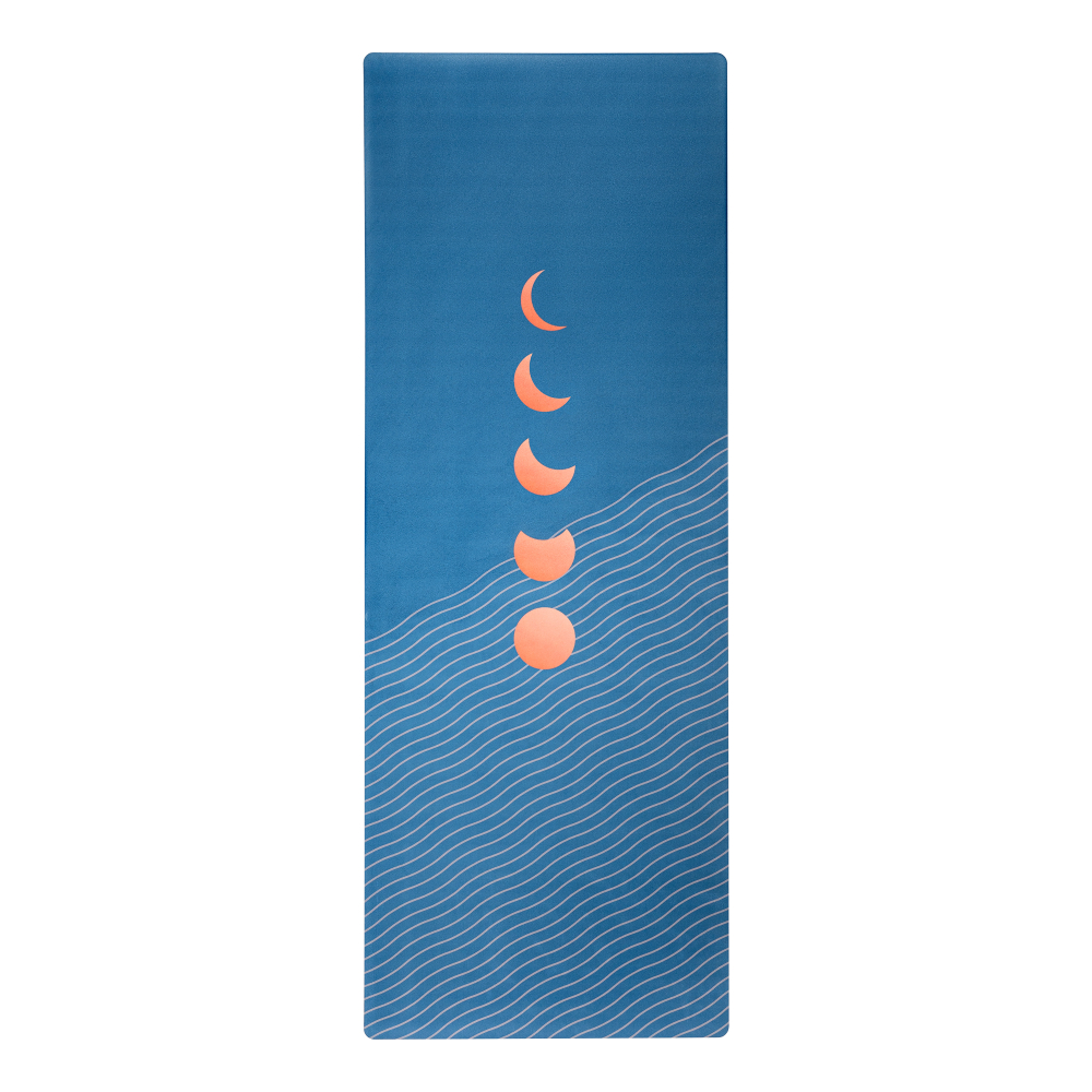 Тревел коврик для йоги Eclipse Blue 185*68*0,1 см из микрофибры и каучука (уценка)