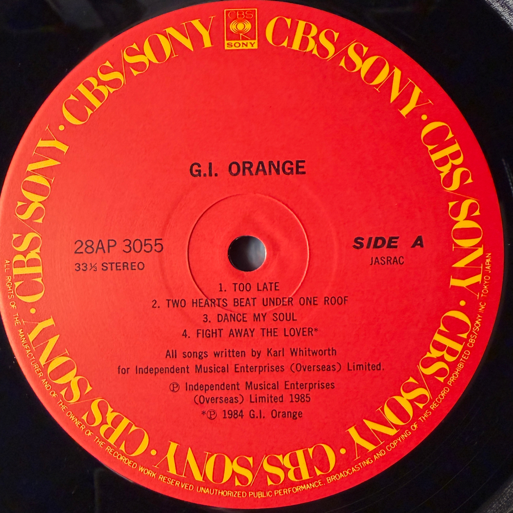 G.I. Orange – G.I. Orange (Япония 1985г.)