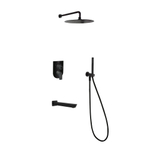 Встраиваемый смеситель для душа с изливом, с тропическим и ручным душем URBAN CHIC K2115031NM чёрный