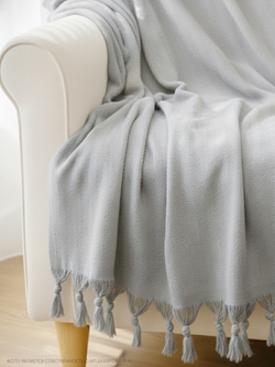 Плед-покрывало из хлопка Berlino, цвет Серый