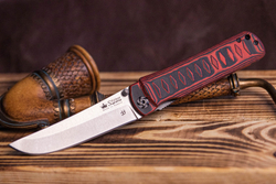 Складной нож Whisper D2 StoneWash Red, на подшипнике