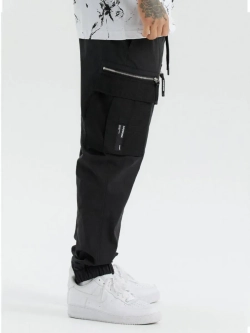 Брюки-джоггеры в стиле карго с жаккардовым рисунком