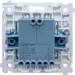 Donel R98 механизм выключателя В1 (простого) с подсветкой, 10 A 250 В~, серия DA
