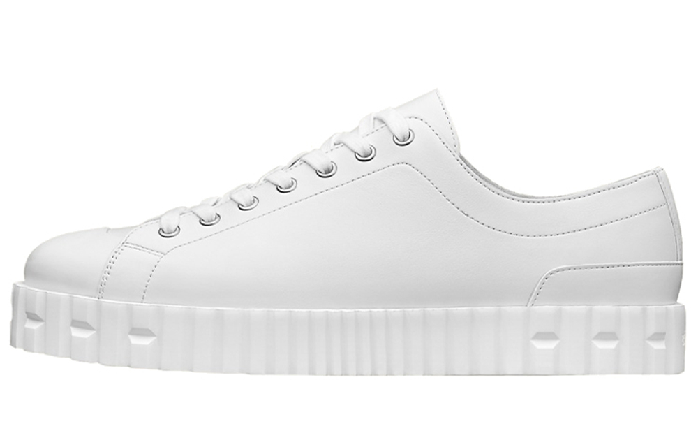 HERMES Cross Low top Stylish Skateboarding Shoes Men"s White