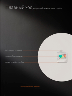 Часы настенные бесшумные из закаленного стекла