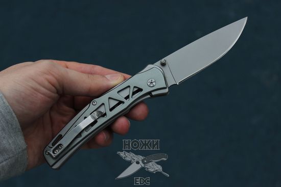 Складной нож Мастер К Контур M9692 c клинком из стали 420A, рукоять алюминий