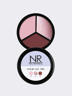 NR Solid Gel Mix Твердые гель-лаки Palette 15 (039, 387, 057), 3х5гр