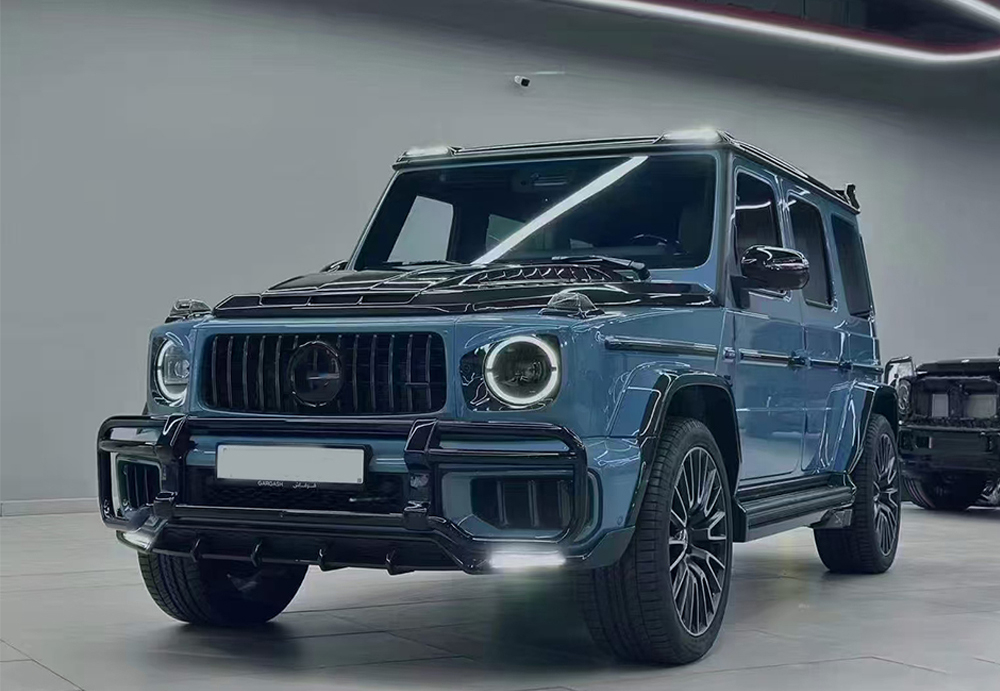 Карбоновая губа переднего бампера для Mercedes Benz G class W465 G63 2025+ Гелентваген гелик