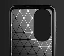 Мягкий чехол в стиле карбон на Huawei P50 (с 2021 года), серия Carbon от Caseport