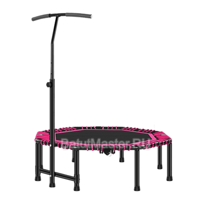 Каркасный батут с Т-образной ручкой, розовый, диаметр 4 фт, восьмиугольный