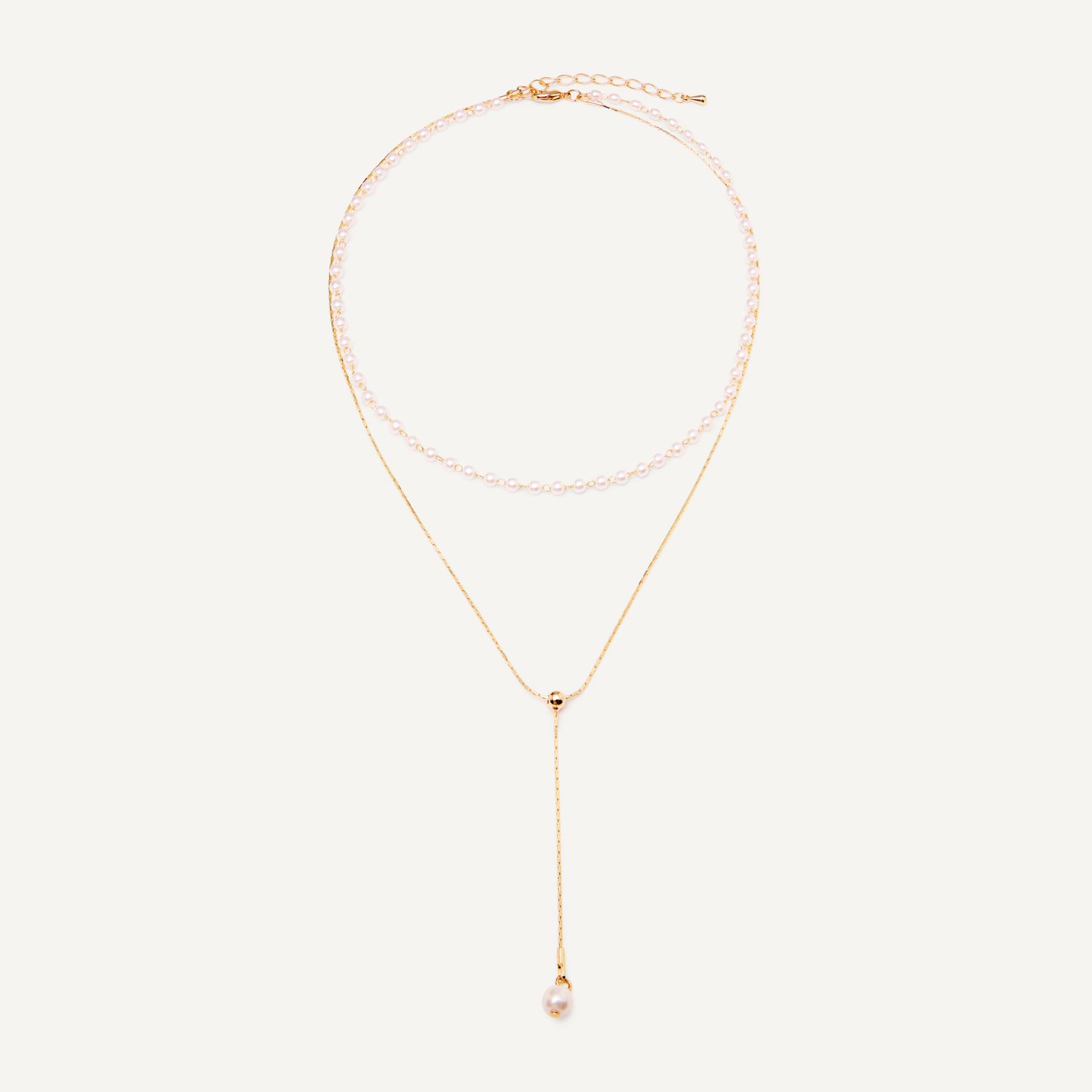 Колье Double Pearl Necklace