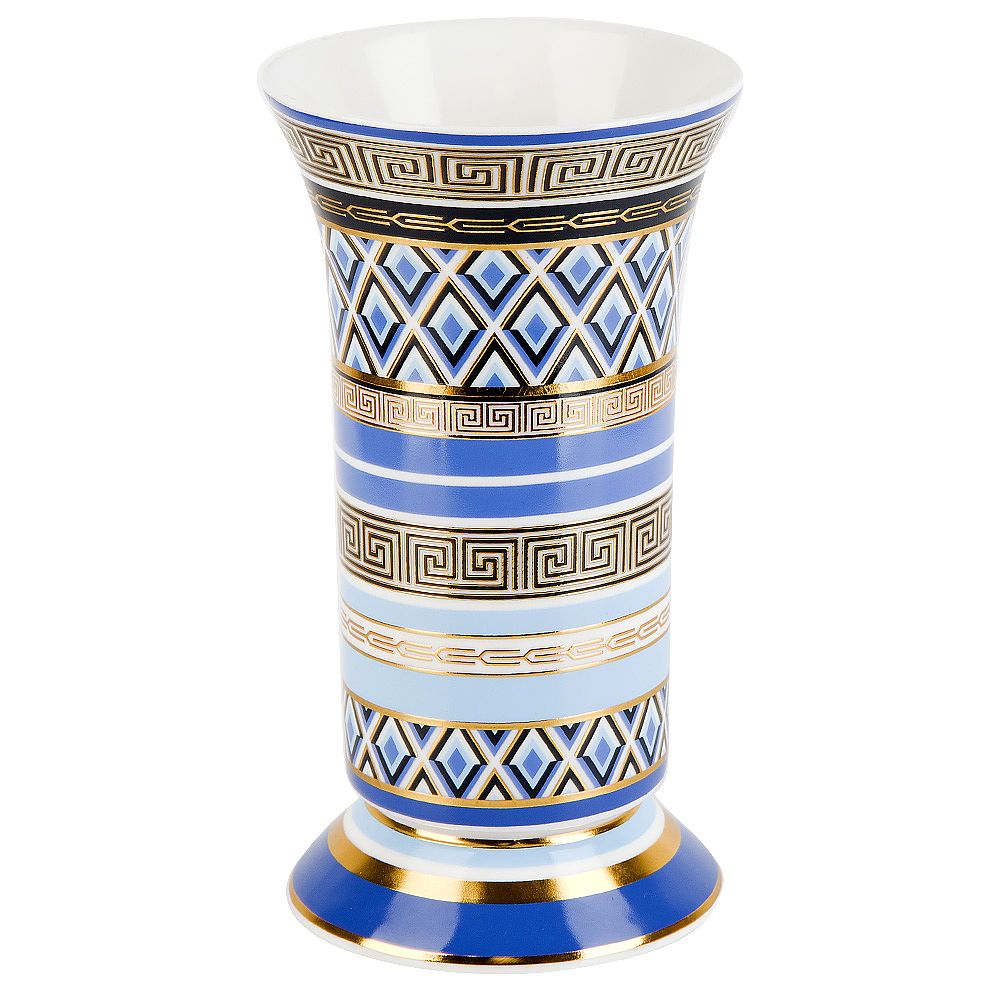 Ваза "Golden Blue" 19,5*10,7см v=600мл (фарфор) (подарочная упаковка)