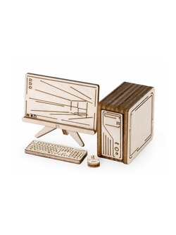 Деревянный конструктор Lemmo МОДЕЛЬ "НАБОР МЕБЕЛИ БЫТОВАЯ ТЕХНИКА", 100 деталей