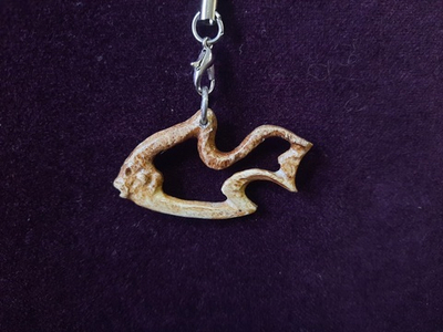 Подвеска-брелок на липучке "Рыба", рог лося