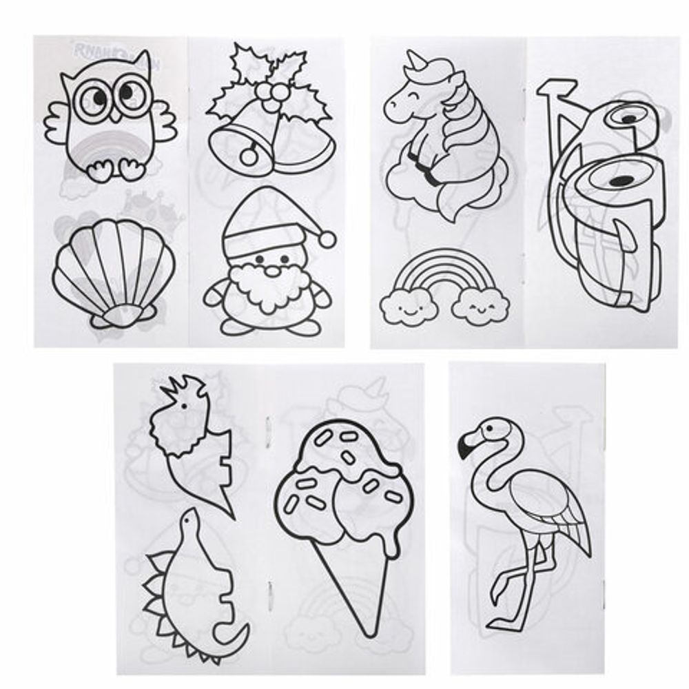 Краски витражные ЮНЛАНДИЯ "НЕОНЧИКИ", 5 цветов светящихся в темноте + 1 черный, 20 мл, шаблоны, 191760