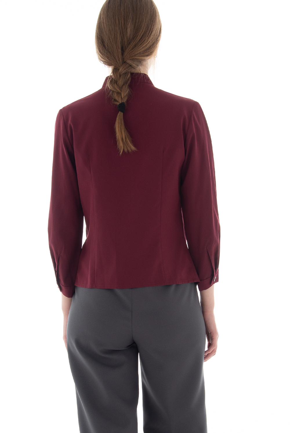 Блузка с кружевом 3440ВЕ, бордовый #86Б093440ВЕ