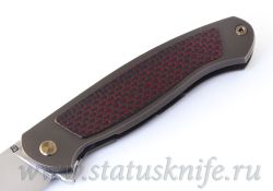 Нож Чебуркова Скаут М390 красный карбонфотография - 3