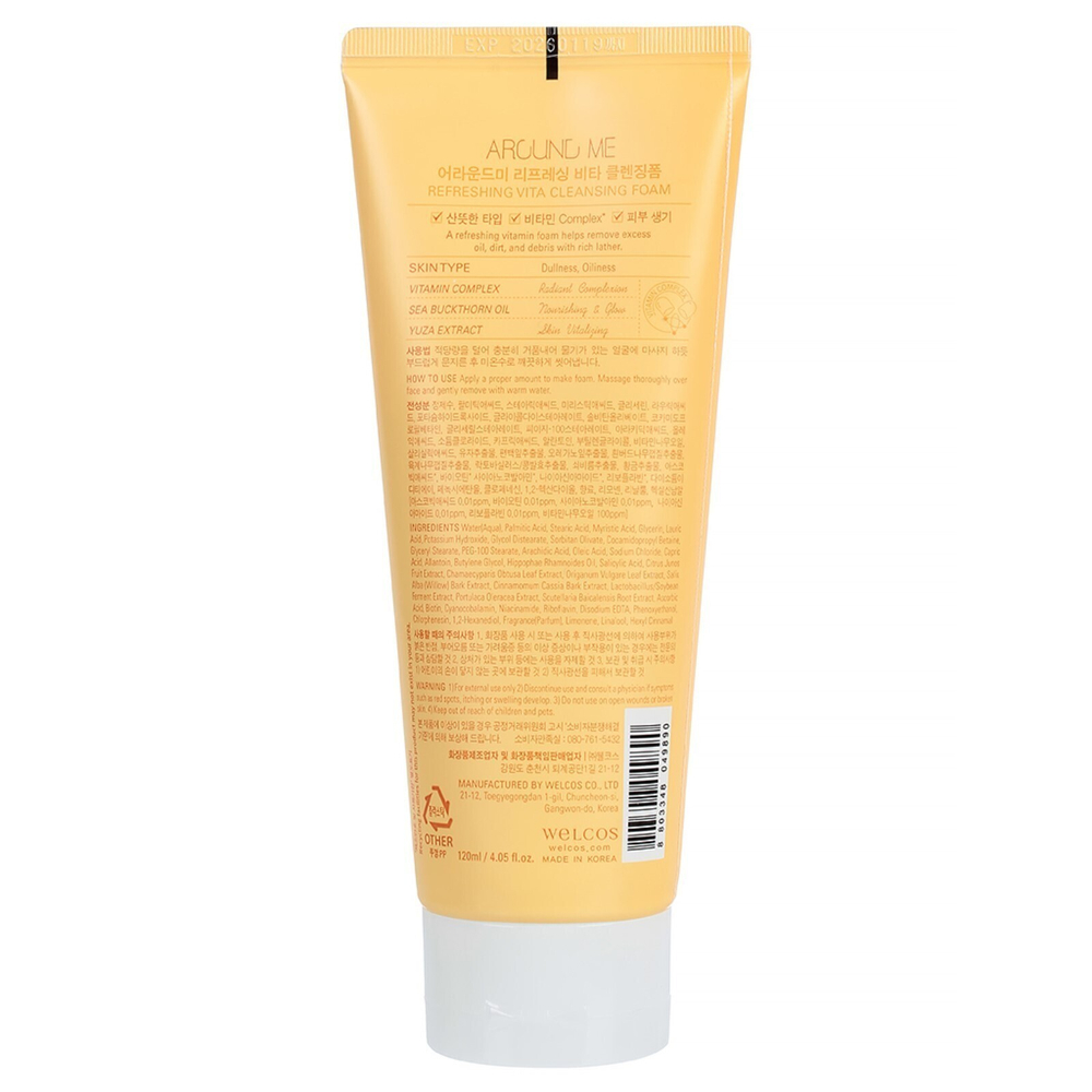 Пенка для умывания витаминная Around Me Refreshing Vita Cleansing Foam