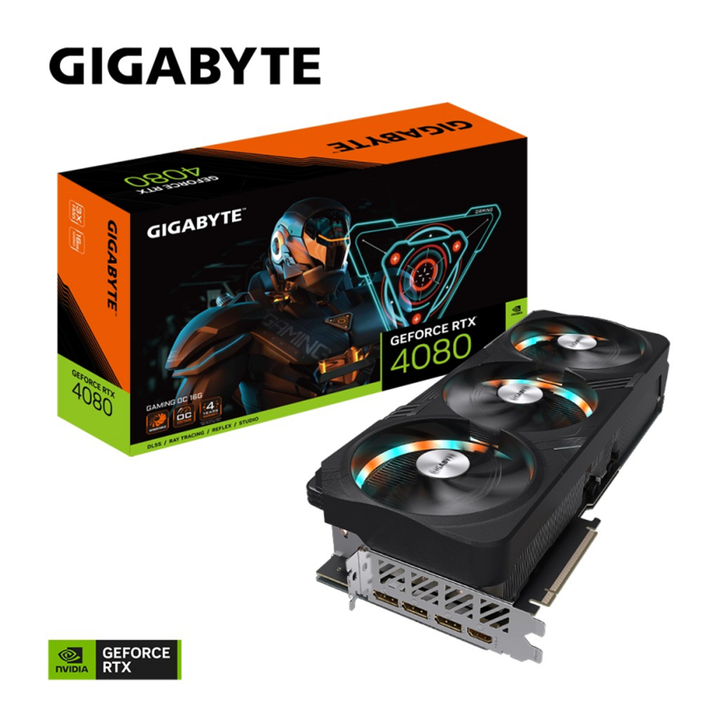 Видеокарта RTX4080 16384Mb Gigabyte PCI-E 4.0 (GV-N4080GAMING OC-16GD) RTL