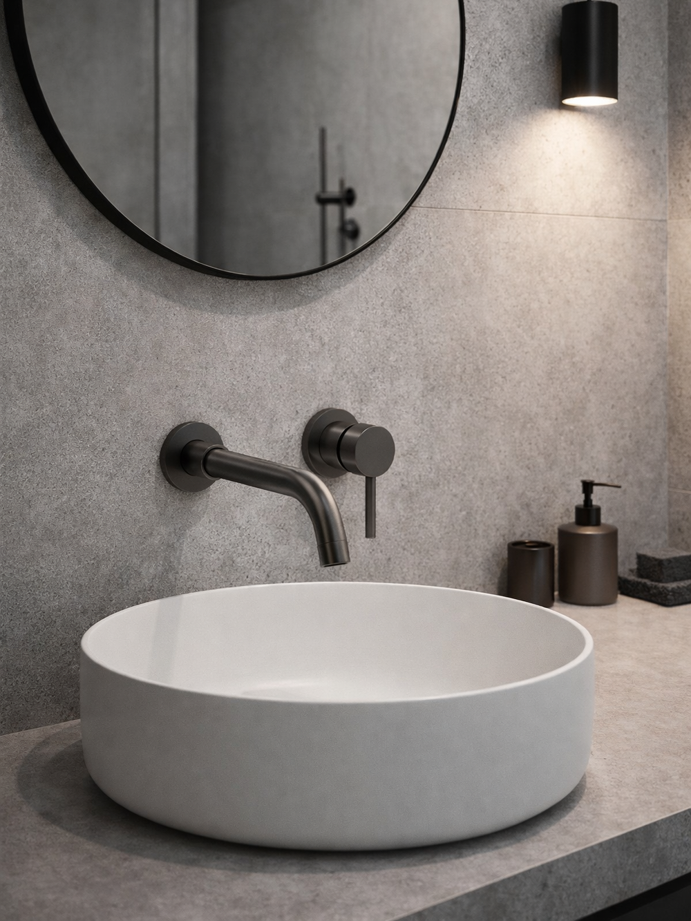 Смеситель для раковины STWORKI Эстерсунд S31040GB С ВНУТРЕННЕЙ ЧАСТЬЮ, вороненая сталь