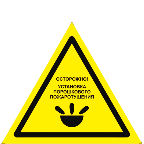 W47 "Осторожно. Установка порошкового пожаротушения"