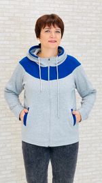 толстовка МС-12014 (серый с синим)