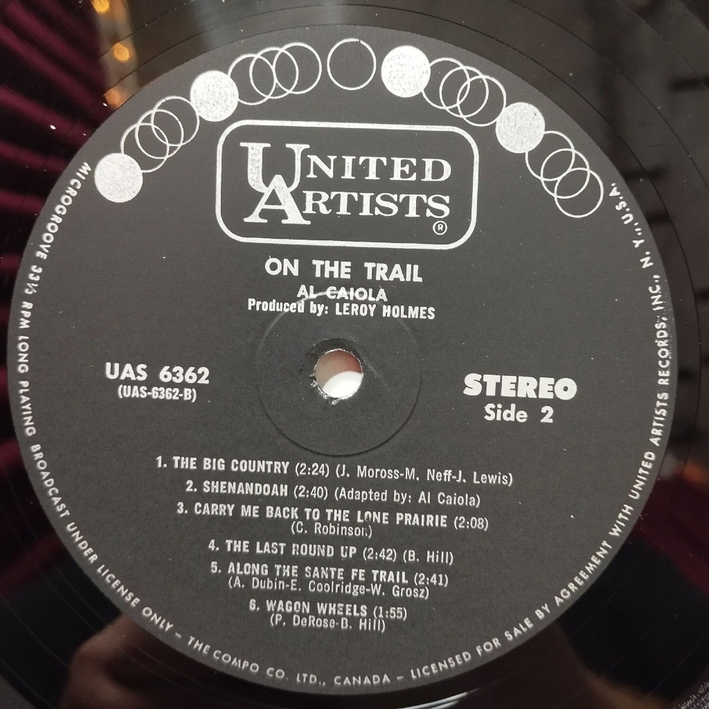 Винтажная виниловая пластинка LP Al Caiola On The Trail (USA 1964)