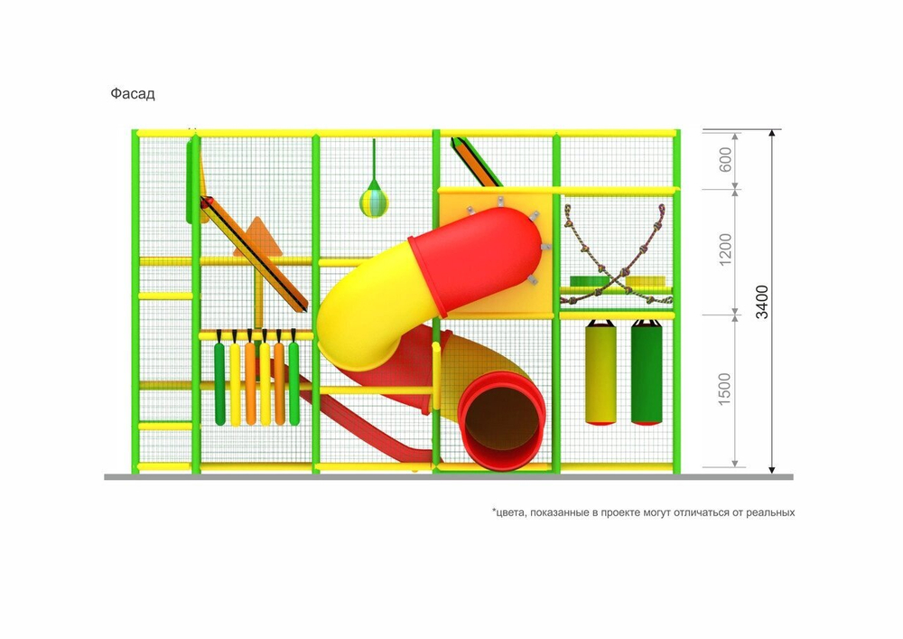 Детский игровой лабиринт «Маугли» 15,9 м² (5,5*4,4*3.4 м)