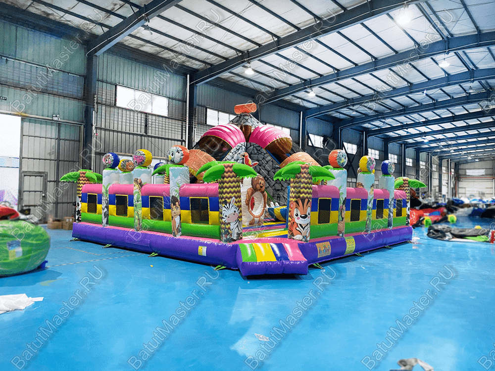 Надувной батут "В гостях у зебры" с модификацией