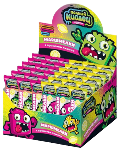 Маршмелки Полный Кислец с ароматом лимона