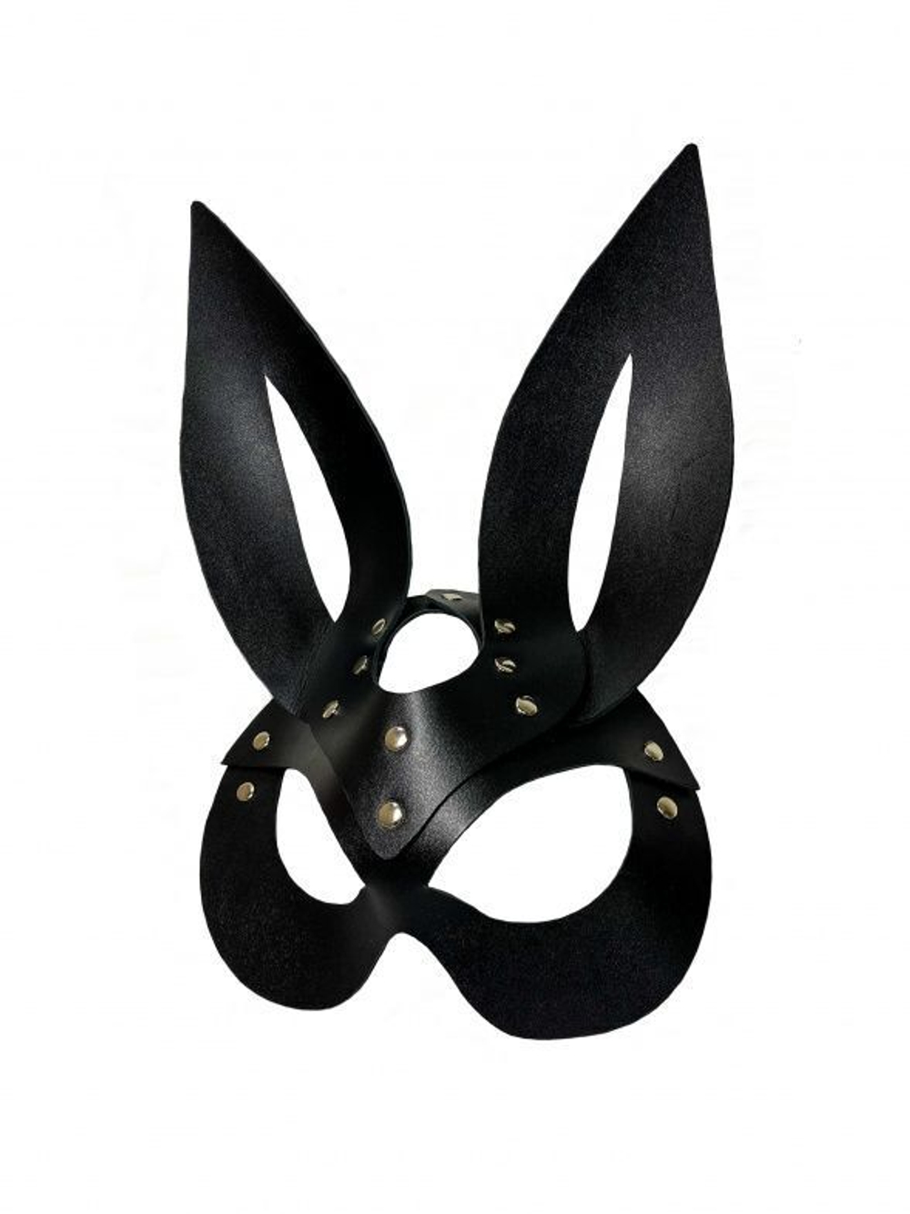 Черная кожаная маска зайки Miss Bunny (Цвет: черный)