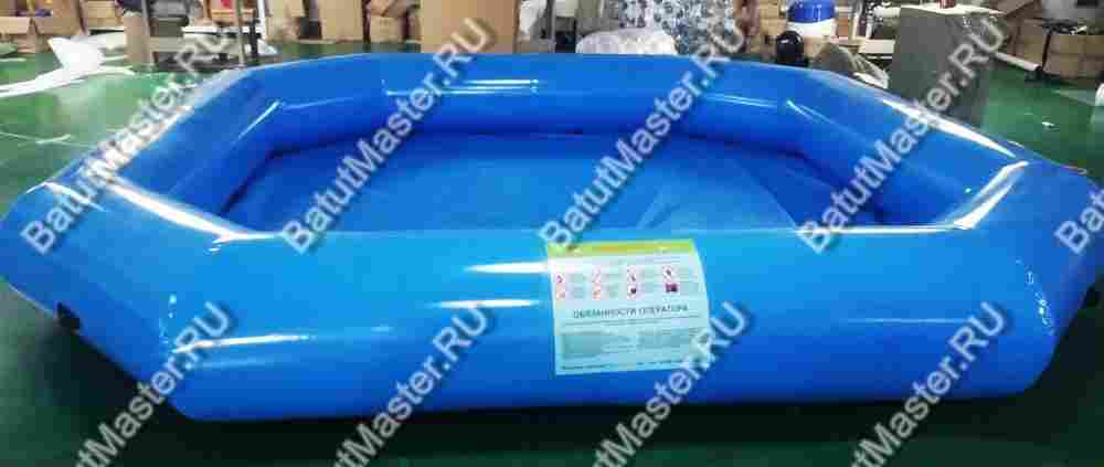 Квадратный надувной бассейн «Одноцветный» 3*3*0,5 м