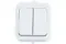 Выключатель Makel Nemli Yer 2-клавишный накладной IP44 белый 15807