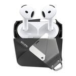 Термополиуретановый чехол с ремешком и защёлкой Aulumu A29 Geometric Case для AirPods 4 Гибридный термополиуретановый чехол в стиле киберпанк с ярко выраженной геометрией и ремешком с текстильной застёжкой. В комплекте предусмотрено двустороннее клейкое п