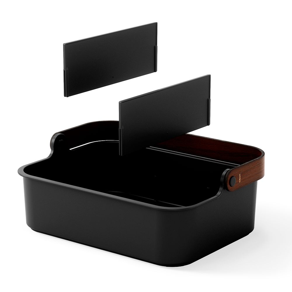 Органайзер Bellwood, 37х27 см, черный/орех