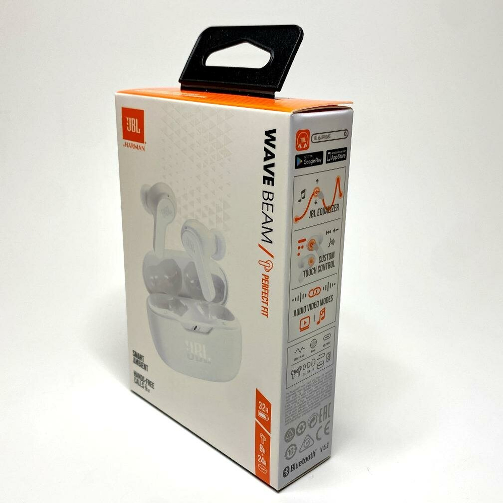 Беспроводные наушники JBL Wave Beam, USB Type-C, белый