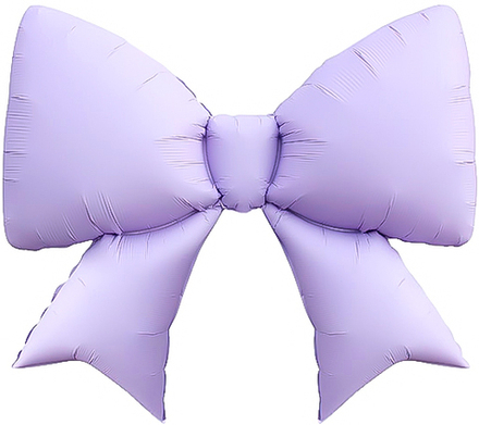 Шар (39''/99 см) Фигура, Бант, Сиреневый, Сатин, 1 шт. в уп.