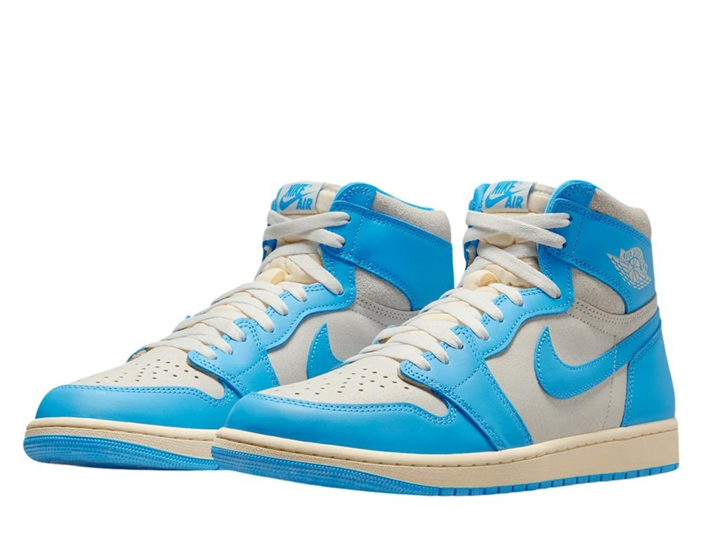 Баскетбольные кроссовки  Air Jordan 1 Retro High OG “UNC Reimagined” Dark Powder Blue/Dark Powder Blue-Sail