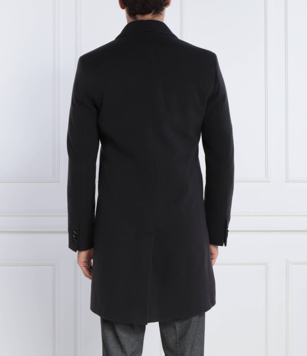 Хлопковое пальто h-hyde-c-224 BOSS BLACK - темно-синий(50485199)