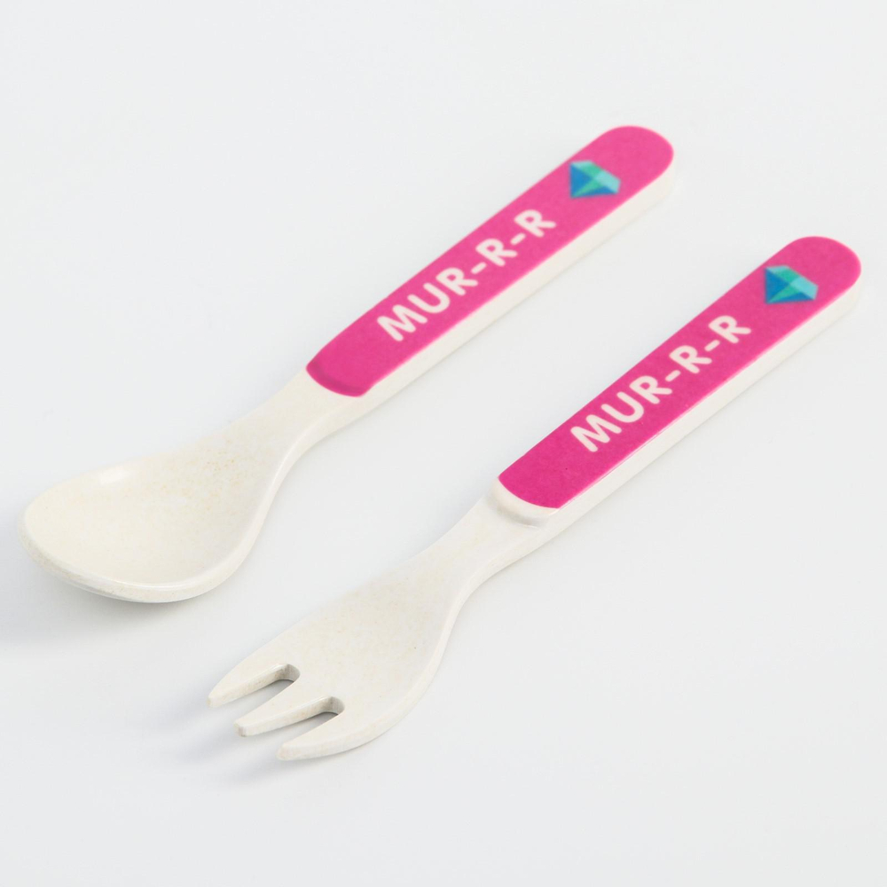 5083952 Набор столовых приборов из бамбука "Которусалка", вилка, ложка