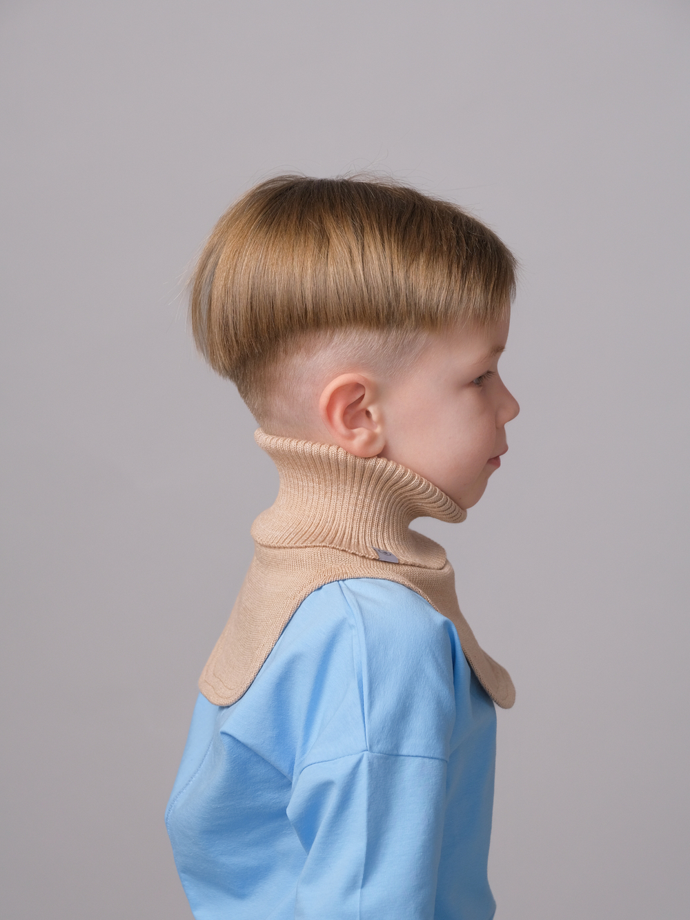 Манишка вязаная хлопковая (Какао)