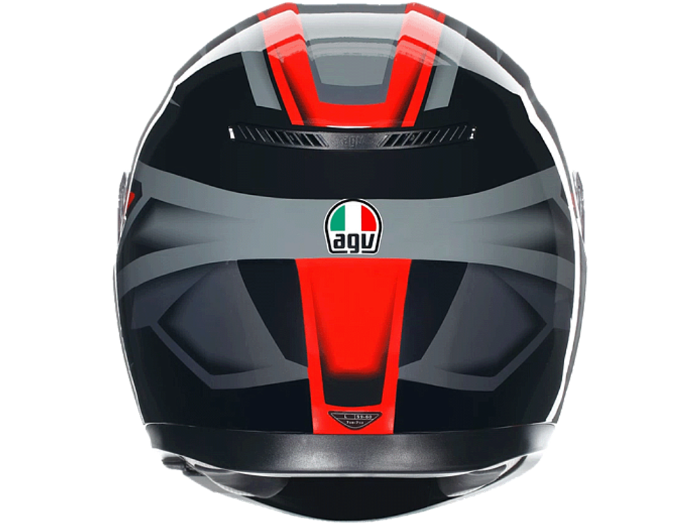 AGV K-3 E2206 COMPOUND BLACK/RED