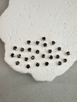 Шатоны 4 мм, Графит в серебре, 25 шт