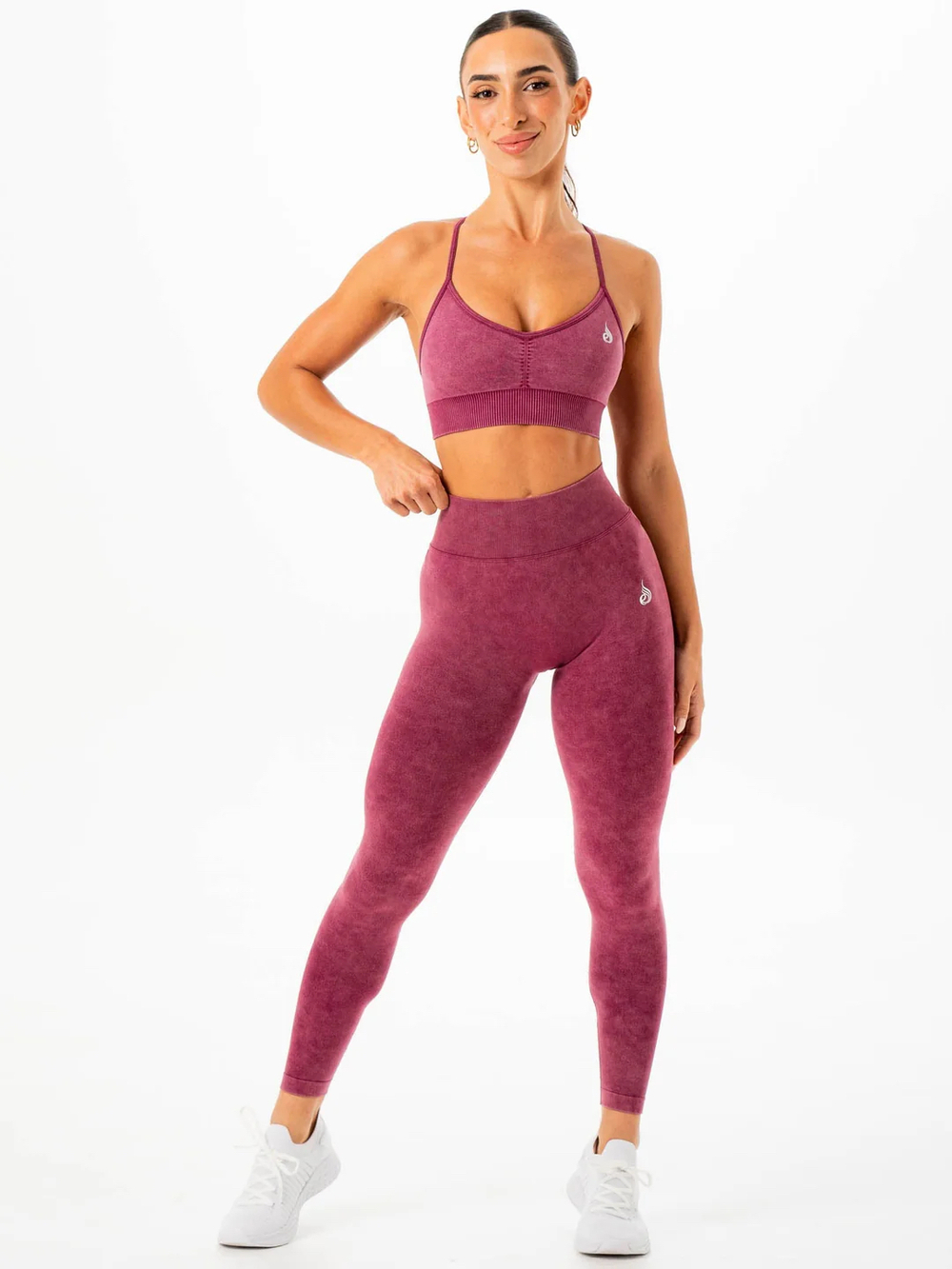 Леггинсы RYDERWEAR Stonewash Scrunch Seamless Wine