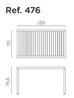 Стол пластиковый обеденный Nardi Cube 120x70, табак