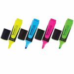 Набор текстовыделителей BRAUBERG 4 шт., АССОРТИ, "SUPER", прорезиненный корпус, линия 1-5 мм, 151746