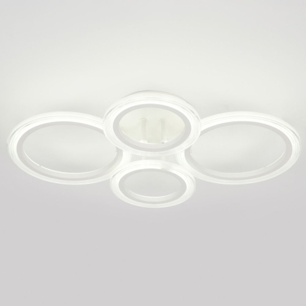 Светильник потолочный светодиодный ЭРА Модерн Ring CLL-1-59W 3K-6,5K RC WH с ДУ белый