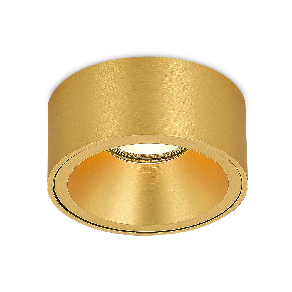 Светильник встраиваемый MUNICH под лампу GU10,  цвет шлифованная латунь,  D88xH57, 6мм,  IP20