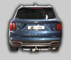 Фаркоп(прицепное) Лидер-Плюс для KIA SORENTO IV (MQ) 2020 - ... г. в. (C НЕРЖ. ПЛАСТИНОЙ)(паспорт и сертификат в комплекте)(без электрики)K132-F(N)
