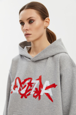 Худи коллаб граффити (серый)